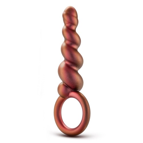 Коричневый анальный стимулятор Spiral Loop Copper Anal Plug - 13,3 см.