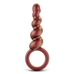 Коричневый анальный стимулятор Spiral Loop Copper Anal Plug - 13,3 см.