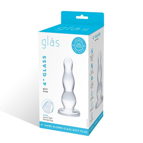 Анальный стимулятор-елочка из прозрачного стекла - 10 см.