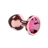 Пробка цвета розового золота с малиновым кристаллом Diamond Ruby Shine S - 7,2 см.