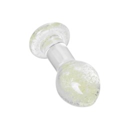 Прозрачная, светящаяся в темноте анальная втулка - 6,5 см.