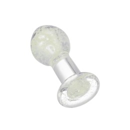 Прозрачная, светящаяся в темноте анальная втулка - 6,5 см.