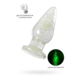 Прозрачная, светящаяся в темноте анальная втулка - 9,8 см.