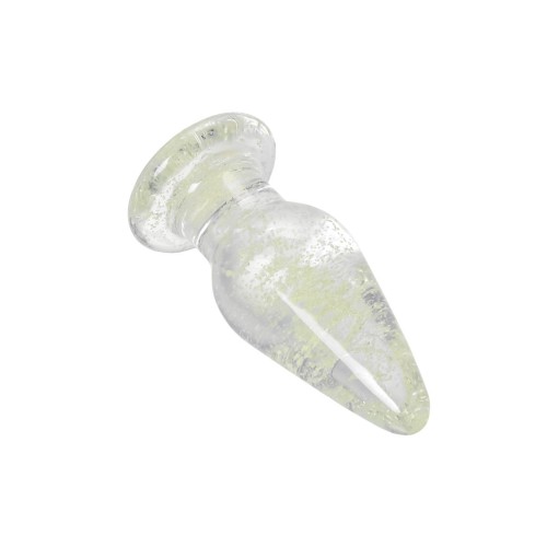 Прозрачная, светящаяся в темноте анальная втулка - 9,8 см.