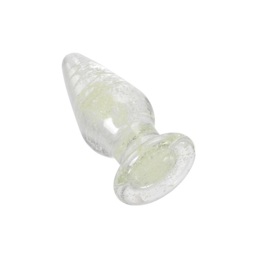 Прозрачная, светящаяся в темноте анальная втулка - 9,8 см.