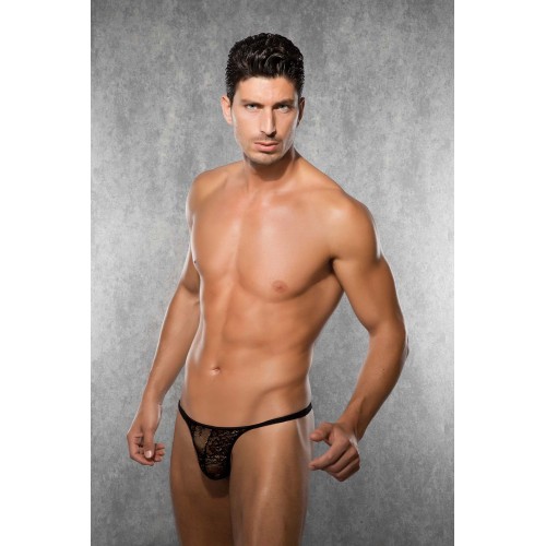 Ажурные мужские трусы-стринги Doreanse Black Lace