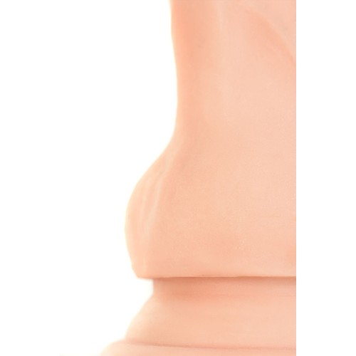 Телесный реалистичный вибратор Ian - 20 см. 