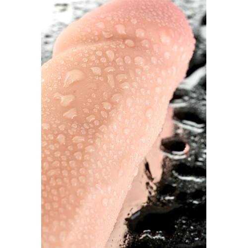 Телесный реалистичный вибратор Ian - 20 см. 