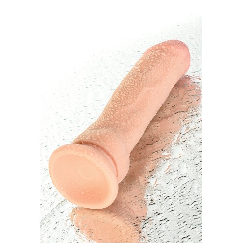 Телесный реалистичный вибратор Ian - 20 см. 