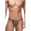 Мужские трусы-стринги леопардовой расцветки