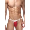 Красно-белые мужские трусы-стринги