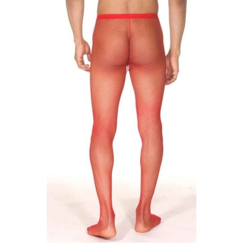 Мужские колготы в сеточку с интимным доступом