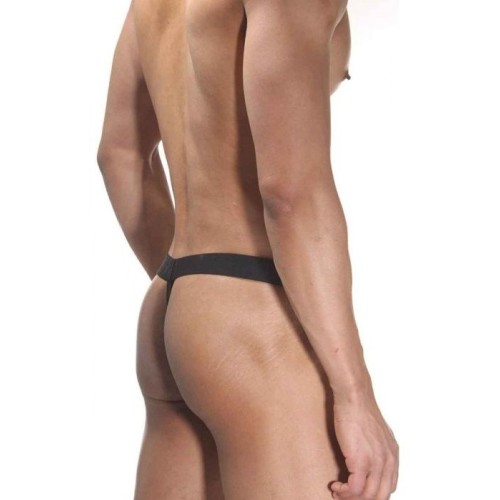 Мужские трусы-стринги с гульфиком в круглую сетку