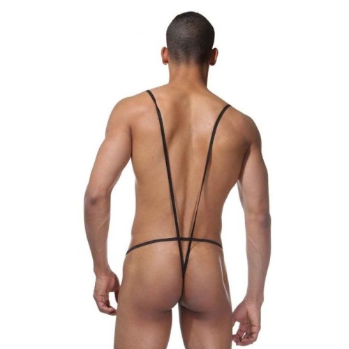 Мужское боди на лямках с открытыми ягодицами