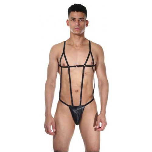 Стильное мужское боди с тонкими ремешками