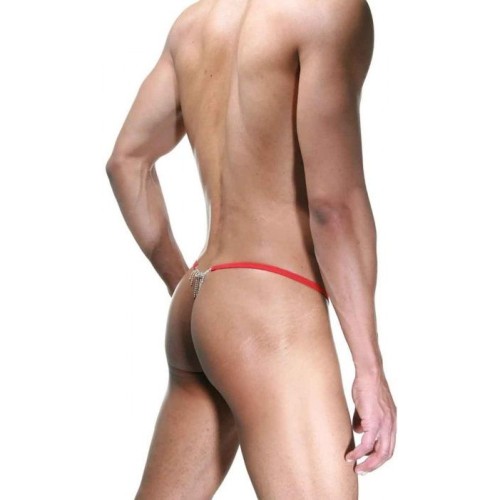 Мужские трусы-стринги с декором