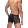 Черные мужские трусы-боксеры с прозрачными вставками по бокам