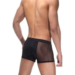 Черные мужские трусы-боксеры с прозрачными вставками по бокам