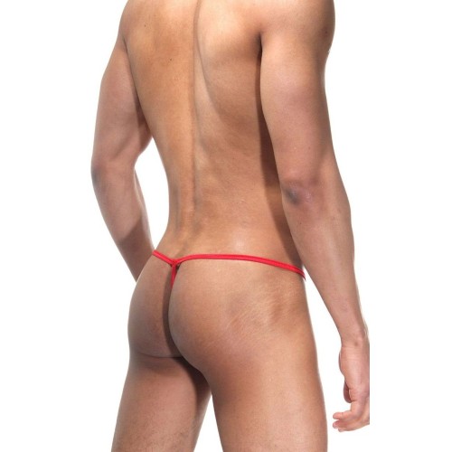 Красные трусы-стринги с анатомическим гульфиком