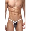 Черно-белые откровенные трусы-стринги