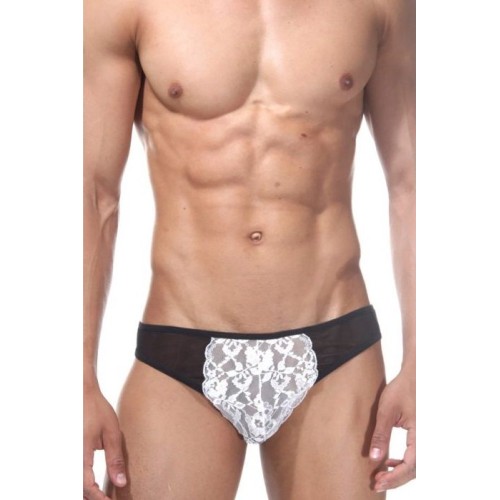 Черно-белые трусы-слипы