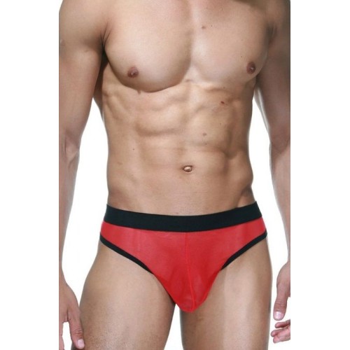 Красно-черные мужские трусы-тонги