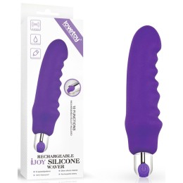 Фиолетовый вибратор Rechargeable IJOY Silicone Waver - 16,5 см.
