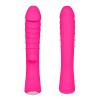 Ярко-розовый вибромассажер 5  Silicone Wild Passion - 19,1 см.
