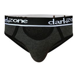 Темно-серые мужские трусы-брифы с вырезом