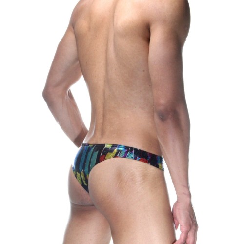 Мужские блестящие трусы-бразилиана