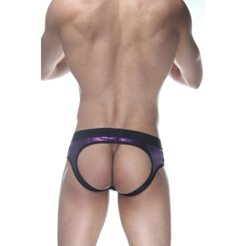 Сексуальные фиолетовые блестящие трусы-джоки