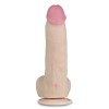 Телесный перезаряжаемый вибратор-реалистик из неоскин - 22,5 см.