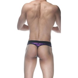 Фиолетовые блестящие мужские трусы-стринги