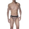 Мужские трусы-стринги с леопардовым принтом