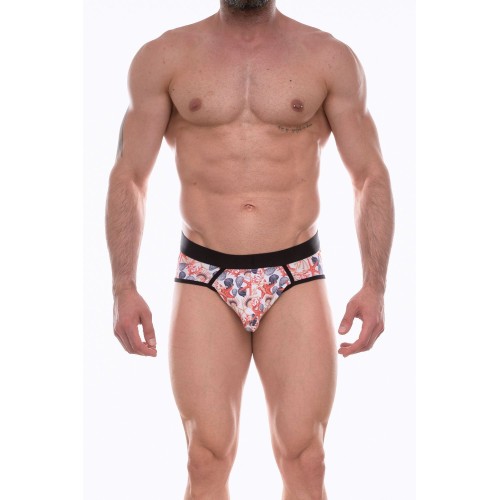 Белые мужские трусы-джоки с морским принтом