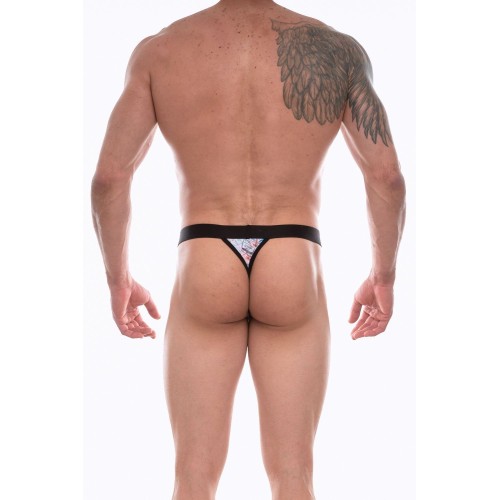 Мужские трусы-тонги с принтом в виде марок