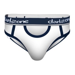 Белые мужские трусы-брифы с вырезом