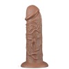Коричневый фаллоимитатор Cubby dildo - 26,6 см.