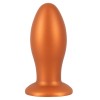 Оранжевая анальная пробка с присоской - 21 см.