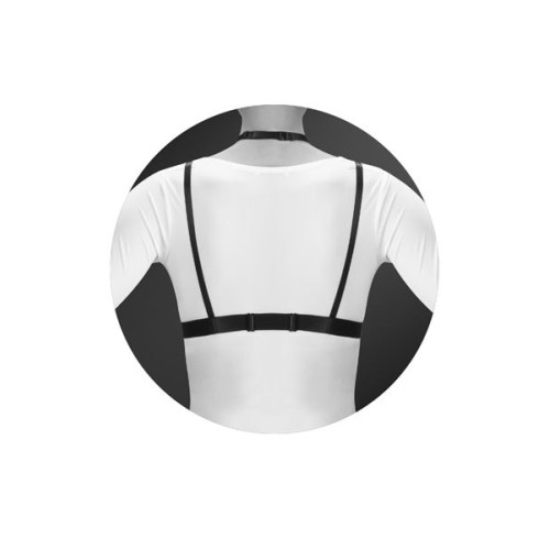 Черная упряжь на грудь Alyssa