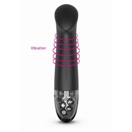 Черный вибратор с функцией электростимуляции Right on Ron - 17 см.