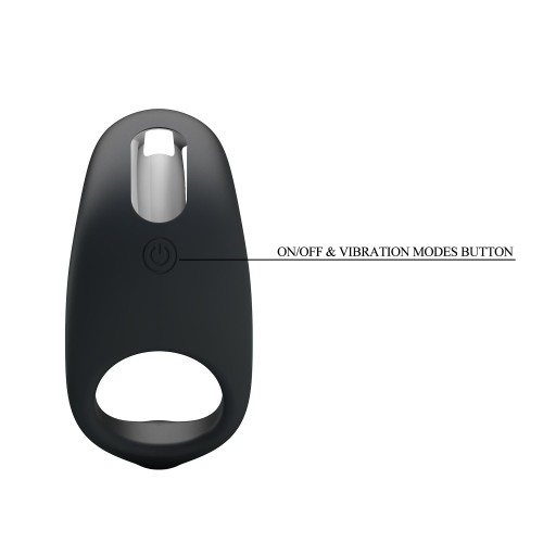 Черное перезаряжаемое эрекционное кольцо Gemma