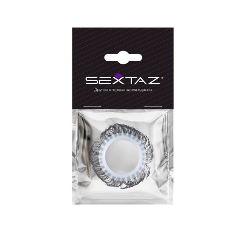 Эластичное эрекционное колечко с черными «ресничками»