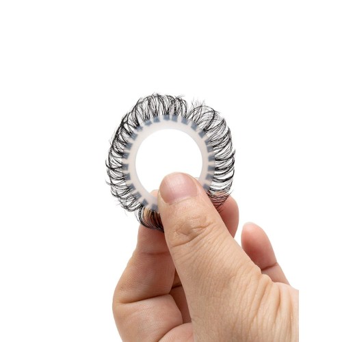 Эластичное эрекционное колечко с черными «ресничками»