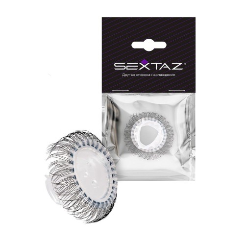 Эластичное эрекционное кольцо с длинными черными «ресничками»