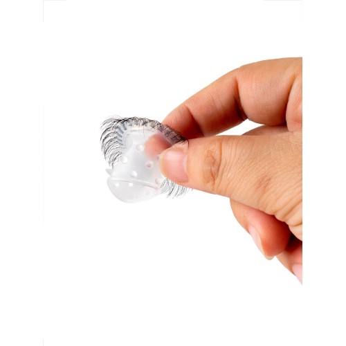 Эластичное эрекционное кольцо с длинными черными «ресничками»