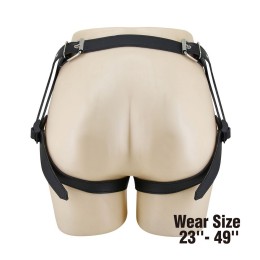 Синие трусики харнесс с платформой Caludio II