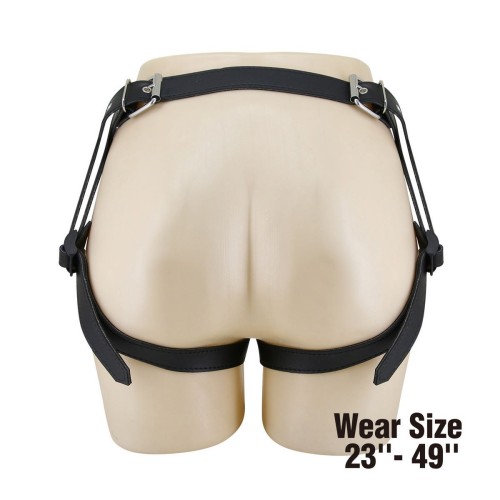 Синие трусики харнесс с платформой Caludio II