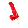 Красный леденец в форме члена со вкусом виски - 173 гр.