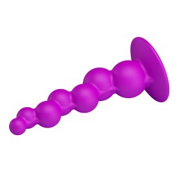 Лиловая анальная елочка Booty Passion с присоской - 15 см.